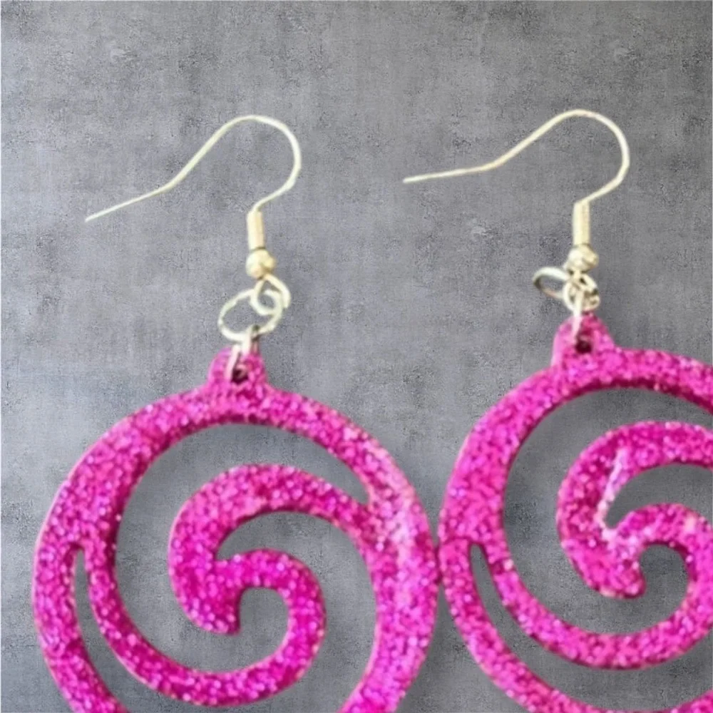 Resin Sparkle Earrings